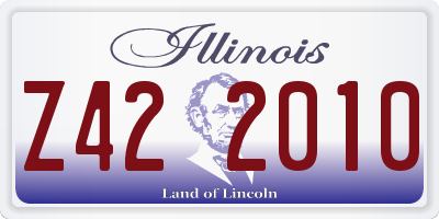 IL license plate Z422010
