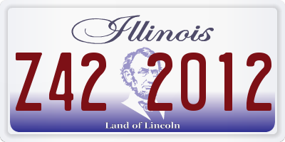 IL license plate Z422012