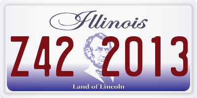 IL license plate Z422013
