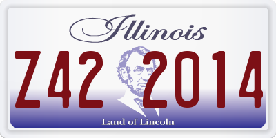 IL license plate Z422014