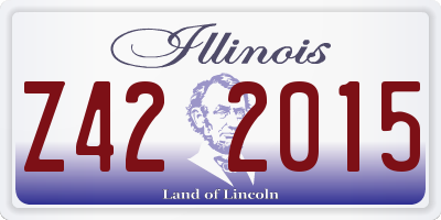 IL license plate Z422015