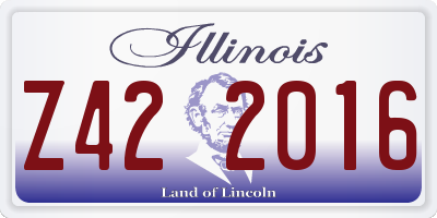 IL license plate Z422016
