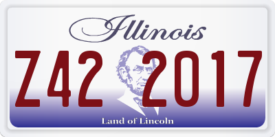 IL license plate Z422017