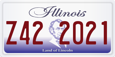 IL license plate Z422021