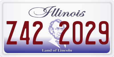 IL license plate Z422029