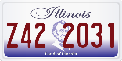 IL license plate Z422031