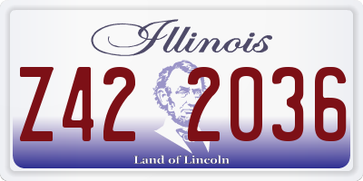 IL license plate Z422036