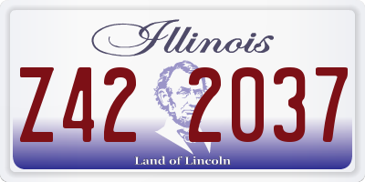 IL license plate Z422037