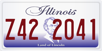 IL license plate Z422041
