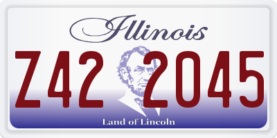 IL license plate Z422045