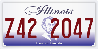 IL license plate Z422047