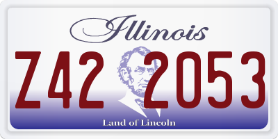 IL license plate Z422053