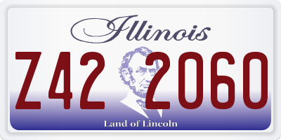 IL license plate Z422060