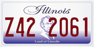 IL license plate Z422061