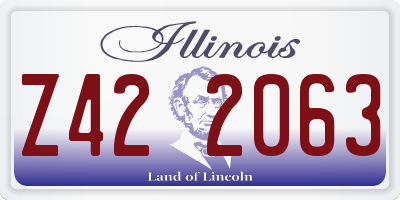 IL license plate Z422063