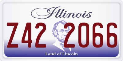 IL license plate Z422066