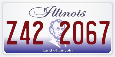 IL license plate Z422067
