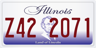 IL license plate Z422071