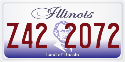 IL license plate Z422072