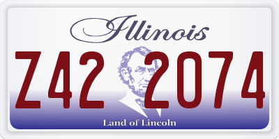 IL license plate Z422074