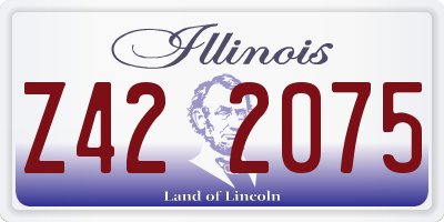 IL license plate Z422075