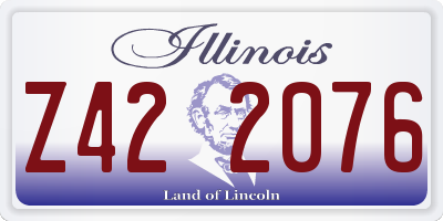 IL license plate Z422076