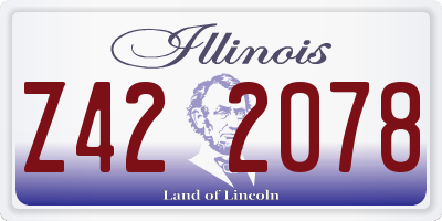 IL license plate Z422078