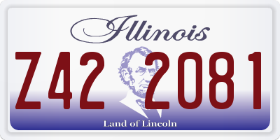 IL license plate Z422081