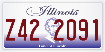 IL license plate Z422091