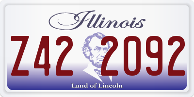 IL license plate Z422092