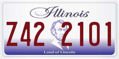 IL license plate Z422101