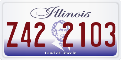 IL license plate Z422103