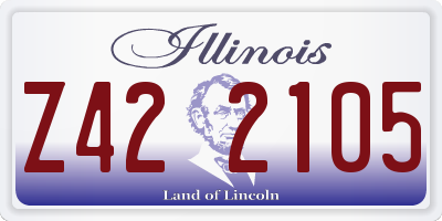 IL license plate Z422105