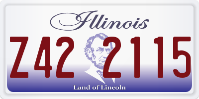 IL license plate Z422115