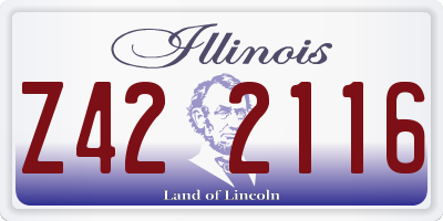 IL license plate Z422116