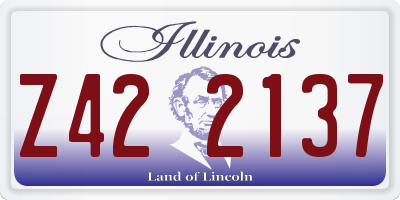 IL license plate Z422137
