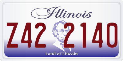 IL license plate Z422140