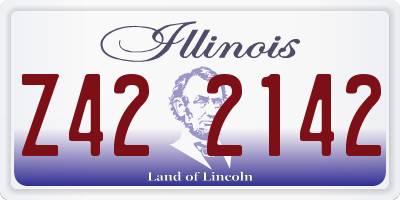 IL license plate Z422142