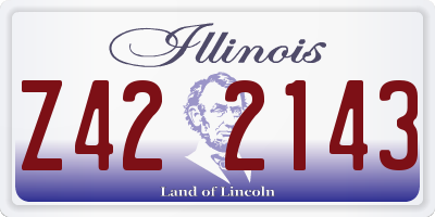 IL license plate Z422143
