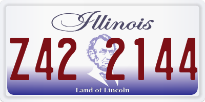 IL license plate Z422144