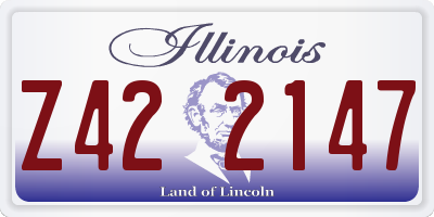 IL license plate Z422147