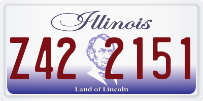 IL license plate Z422151