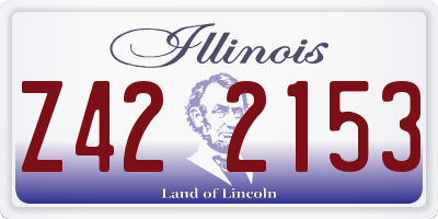 IL license plate Z422153