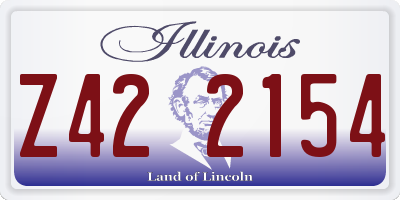 IL license plate Z422154