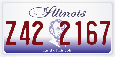 IL license plate Z422167