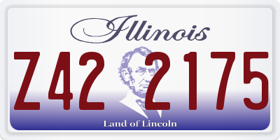 IL license plate Z422175