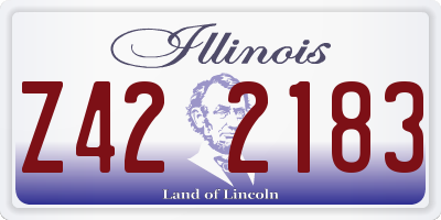 IL license plate Z422183