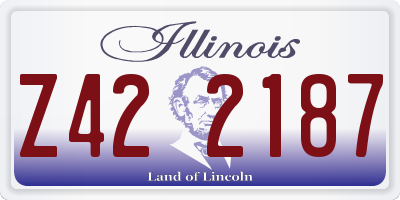 IL license plate Z422187