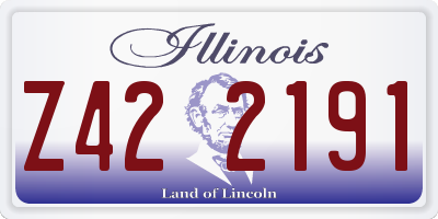 IL license plate Z422191