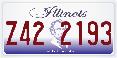 IL license plate Z422193